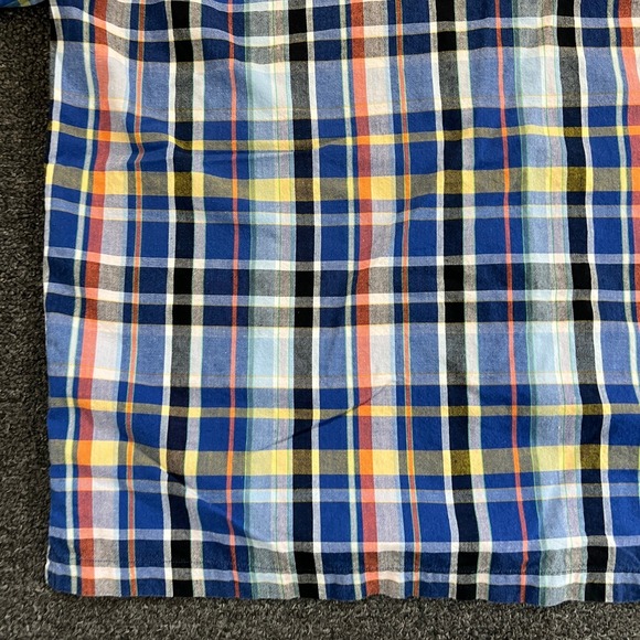 Ralph Lauren Chaps Mens XL Shirt Button Down Multicolor Plaid Linen Blend - Picture 10 of 14